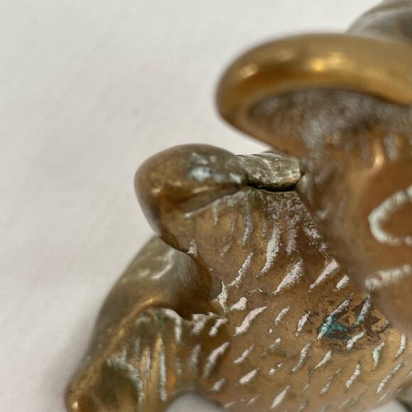 Vintage Brass Teddy Bear Gold Sitting Animal Mid-Century Traditional Style Decor - Picture 10 of 12